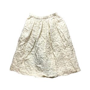 Anthropologie Comme Toi Skirt Womens Small (27x24) A-Line Midi Linen Pockets‎